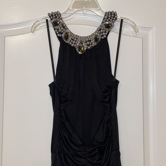 Women's Alexia Admor Black Open Back Sexy Little Black Dress with Embellishments - Picture 5 of 14